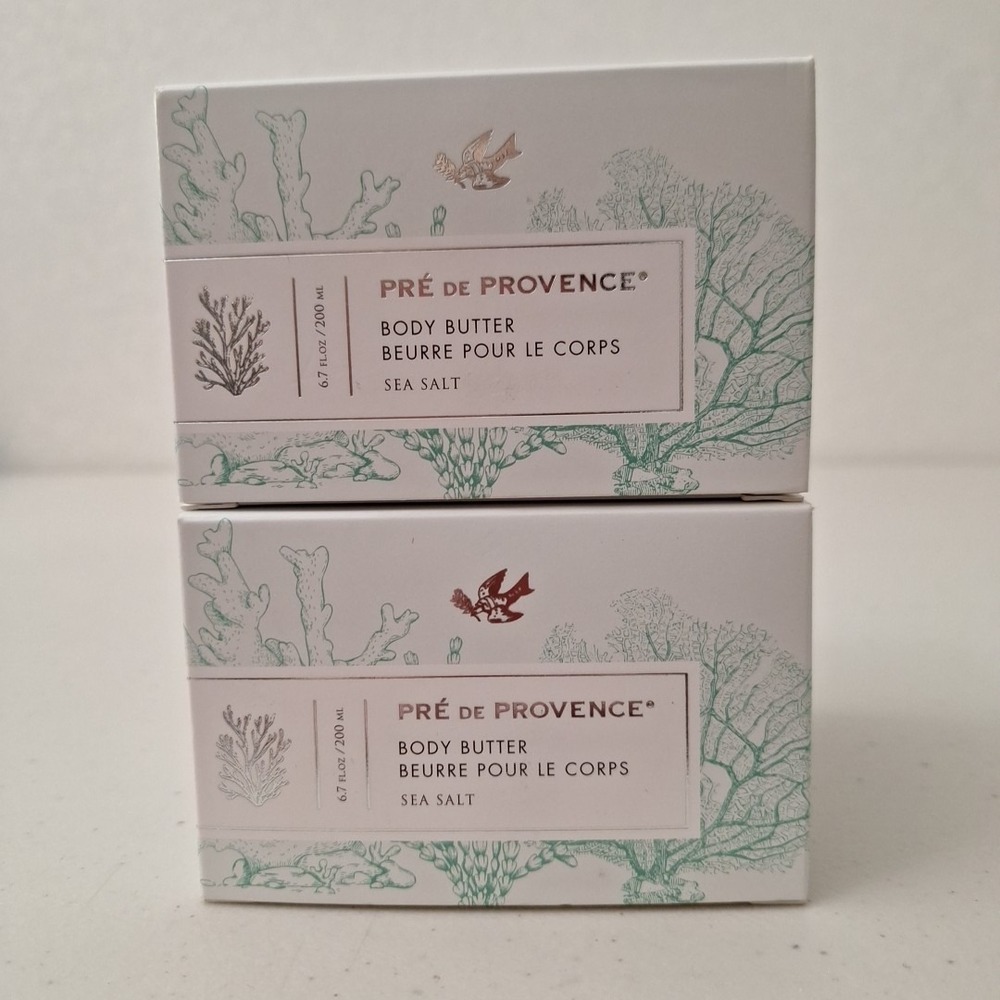 2x PRE DE PROVENCE BODY SEA SALT‎ 6.7 FL OZ  SILKY WHIPPED PRODUCT OF FRANCE